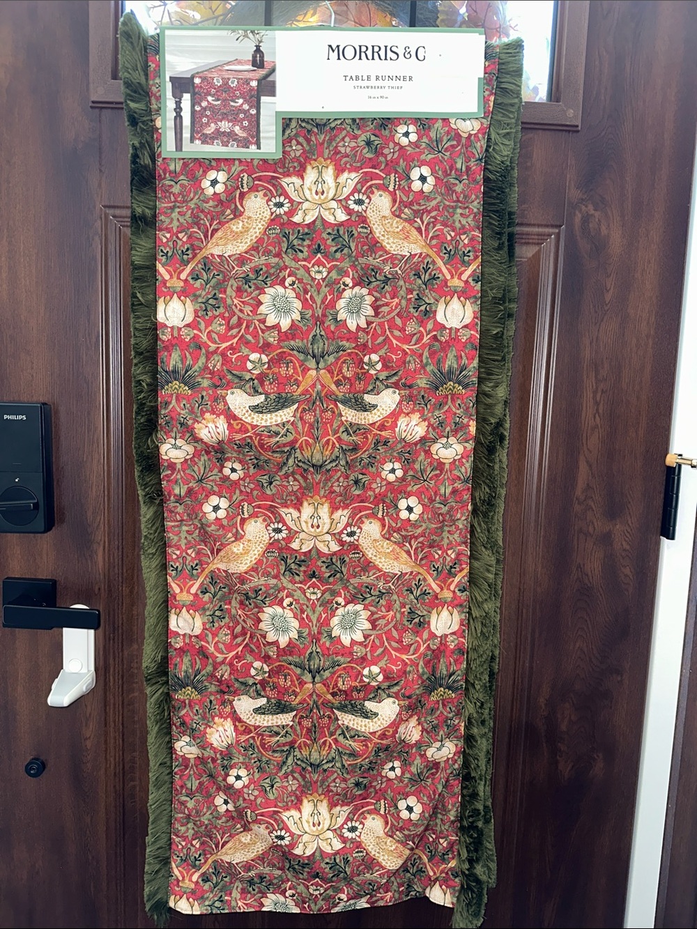 Fall thanksgiving Morris &Co Strawberry thief Table Runner